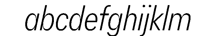 AlaskaVAR ExtraCondensedExtraLightItalicContrast Instance FONT