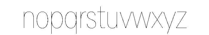 AlaskaVAR ExtraCondensedHairline Instance Font LOWERCASE