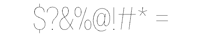 AlaskaVAR ExtraCondensedHairlineContrast Instance Font OTHER CHARS