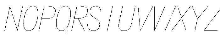 AlaskaVAR ExtraCondensedHairlineItalic Instance Font UPPERCASE