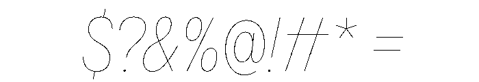 AlaskaVAR ExtraCondensedHairlineItalicContrast Instance Font OTHER CHARS