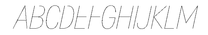 AlaskaVAR ExtraCondensedHairlineItalicContrast Instance Font UPPERCASE