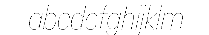 AlaskaVAR ExtraCondensedHairlineItalicContrast Instance FONT