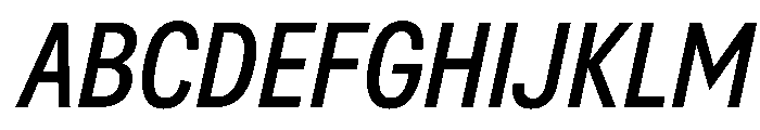 AlaskaVAR ExtraCondensedItalic Instance Font UPPERCASE