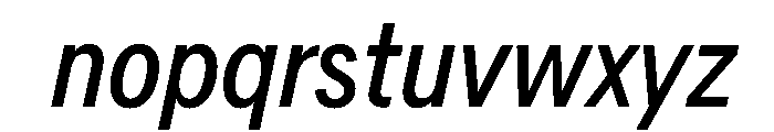 AlaskaVAR ExtraCondensedItalic Instance Font LOWERCASE