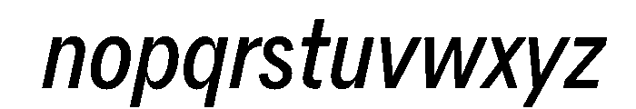 AlaskaVAR ExtraCondensedItalicContrast Instance Font LOWERCASE