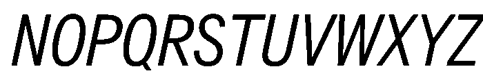 AlaskaVAR ExtraCondensedLightItalic Instance Font UPPERCASE