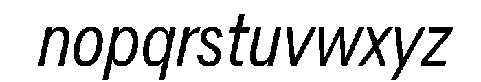 AlaskaVAR ExtraCondensedLightItalic Instance Font LOWERCASE