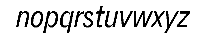 AlaskaVAR ExtraCondensedLightItalicContrast Instance Font LOWERCASE