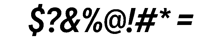 AlaskaVAR ExtraCondensedMediumItalic Instance Font OTHER CHARS