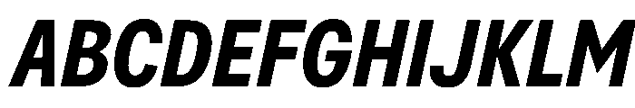 AlaskaVAR ExtraCondensedSemiBoldItalicContrast Instance Font UPPERCASE