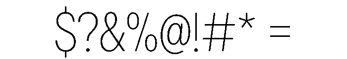 AlaskaVAR ExtraCondensedThin Instance Font OTHER CHARS