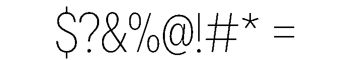 AlaskaVAR ExtraCondensedThinContrast Instance Font OTHER CHARS