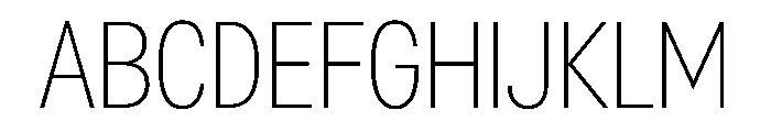 AlaskaVAR ExtraCondensedThinContrast Instance Font UPPERCASE