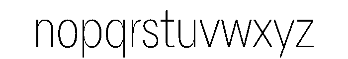 AlaskaVAR ExtraCondensedThinContrast Instance Font LOWERCASE