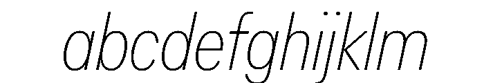AlaskaVAR ExtraCondensedThinItalic Instance FONT