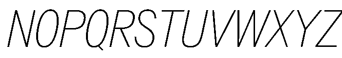 AlaskaVAR ExtraCondensedThinItalicContrast Instance Font UPPERCASE