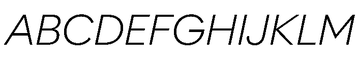 AlaskaVAR ExtraLightItalic Instance Font UPPERCASE