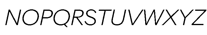 AlaskaVAR ExtraLightItalic Instance Font UPPERCASE