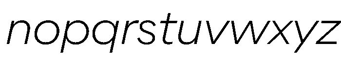 AlaskaVAR ExtraLightItalic Instance Font LOWERCASE