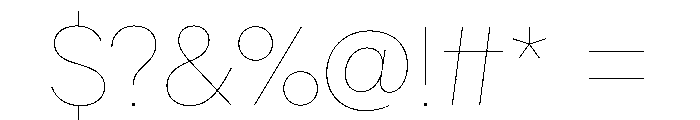AlaskaVAR Hairline Instance Font OTHER CHARS