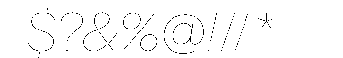 AlaskaVAR HairlineItalic Instance Font OTHER CHARS