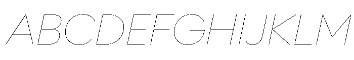 AlaskaVAR HairlineItalic Instance Font UPPERCASE
