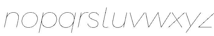 AlaskaVAR HairlineItalic Instance Font LOWERCASE
