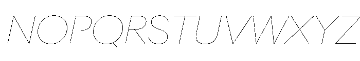 AlaskaVAR HairlineItalicContrast Instance Font UPPERCASE