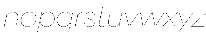 AlaskaVAR HairlineItalicContrast Instance Font LOWERCASE