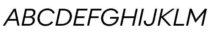 AlaskaVAR LightItalic Instance Font UPPERCASE