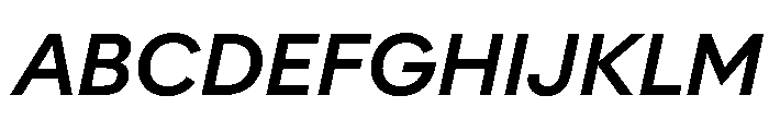 AlaskaVAR MediumItalicContrast Instance Font UPPERCASE