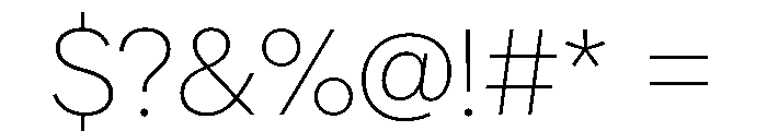 AlaskaVAR Thin Instance Font OTHER CHARS