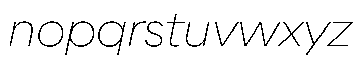 AlaskaVAR ThinItalic Instance Font LOWERCASE