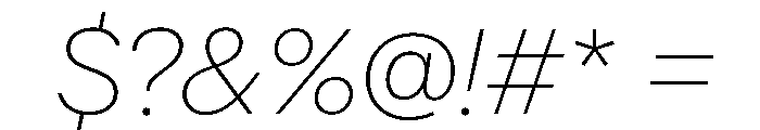 AlaskaVAR ThinItalicContrast Instance Font OTHER CHARS