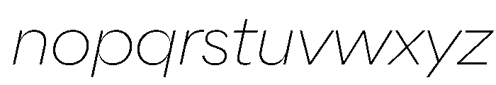 AlaskaVAR ThinItalicContrast Instance Font LOWERCASE