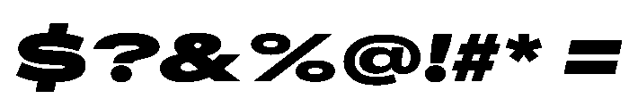 AlaskaVAR UltraExpandedBlackItalic Instance Font OTHER CHARS