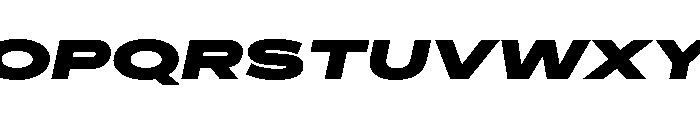 AlaskaVAR UltraExpandedBlackItalic Instance Font UPPERCASE