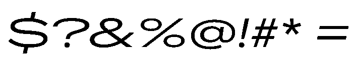 AlaskaVAR UltraExpandedBookItalic Instance Font OTHER CHARS