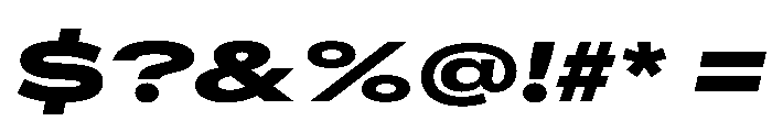 AlaskaVAR UltraExpandedExtraBoldItalicContrast Instance Font OTHER CHARS