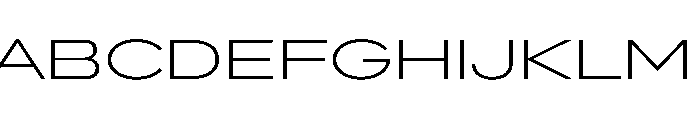 AlaskaVAR UltraExpandedExtraLightContrast Instance Font UPPERCASE