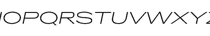 AlaskaVAR UltraExpandedExtraLightItalic Instance Font UPPERCASE