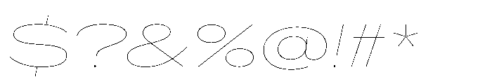 AlaskaVAR UltraExpandedHairlineItalicContrast Instance Font OTHER CHARS
