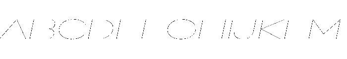 AlaskaVAR UltraExpandedHairlineItalicContrast Instance Font UPPERCASE