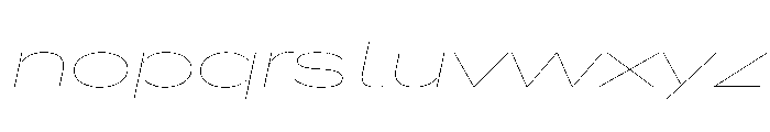 AlaskaVAR UltraExpandedHairlineItalicContrast Instance Font LOWERCASE