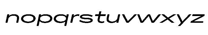 AlaskaVAR UltraExpandedItalic Instance Font LOWERCASE