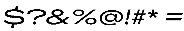 AlaskaVAR UltraExpandedItalicContrast Instance Font OTHER CHARS