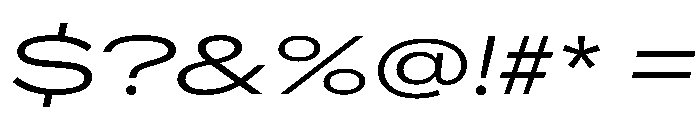 AlaskaVAR UltraExpandedLightItalicContrast Instance Font OTHER CHARS