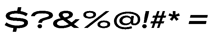AlaskaVAR UltraExpandedMediumItalic Instance Font OTHER CHARS