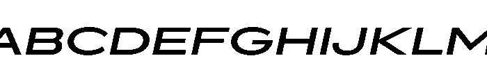AlaskaVAR UltraExpandedMediumItalic Instance Font UPPERCASE
